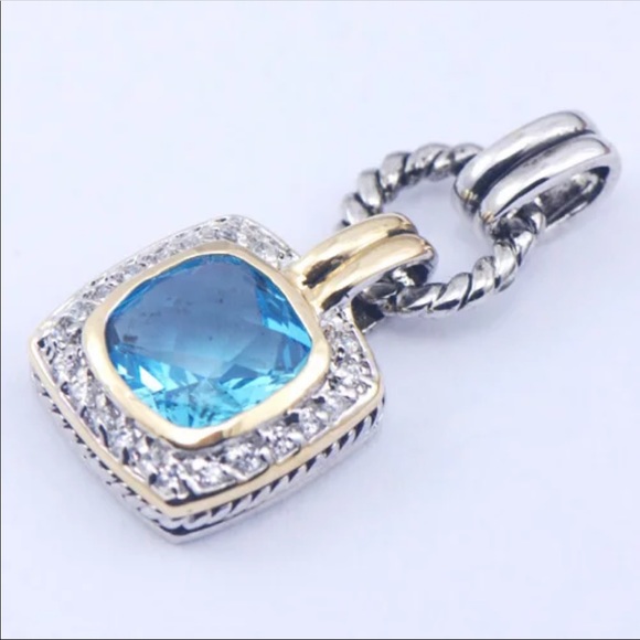 Jewelry - Sterling Silver 925 Blue Topaz Pendant